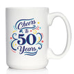Cheers to Years - Anniversary Party Cups & Decor - Engraved Glasses & Color Ceramic Coffee Mugs