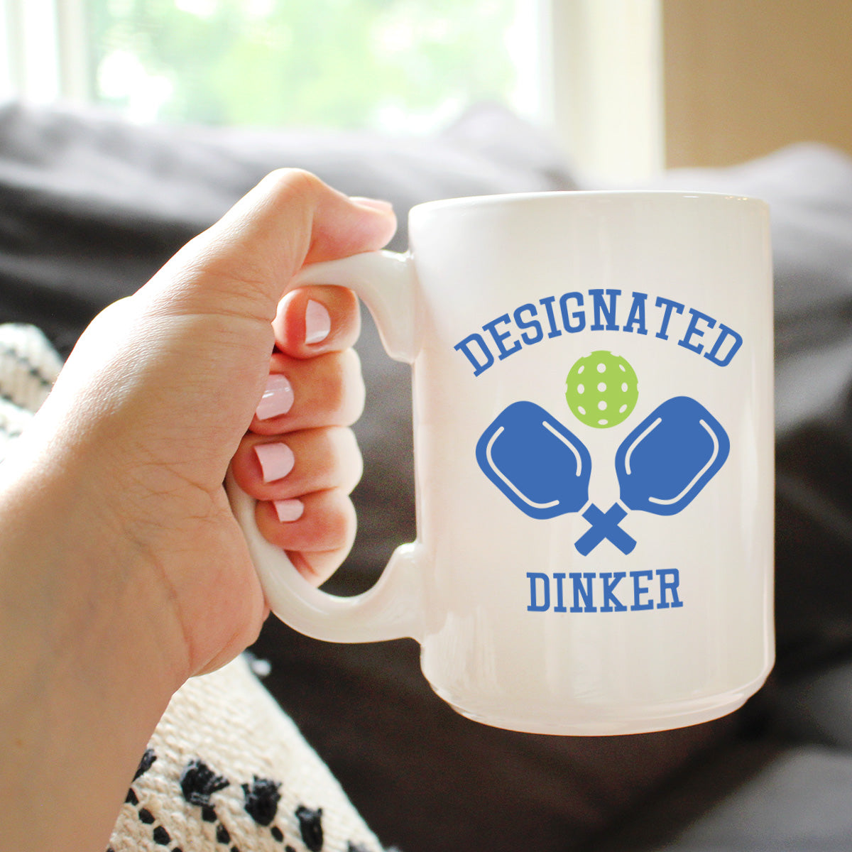 Designated Dinker - Funny Pickleball Coffee Mug Gifts for Women and Men