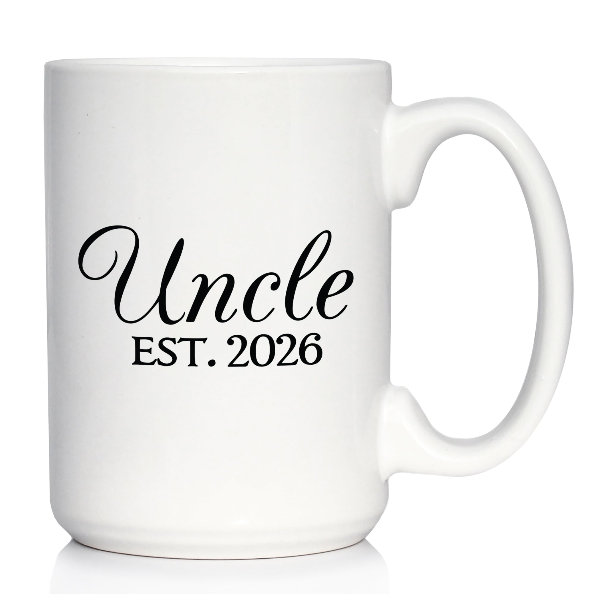 Uncle Est 2026 - Coffee Mug - New Uncle Gift for First Time Uncles - Decorative White Ceramic Coffee Cup