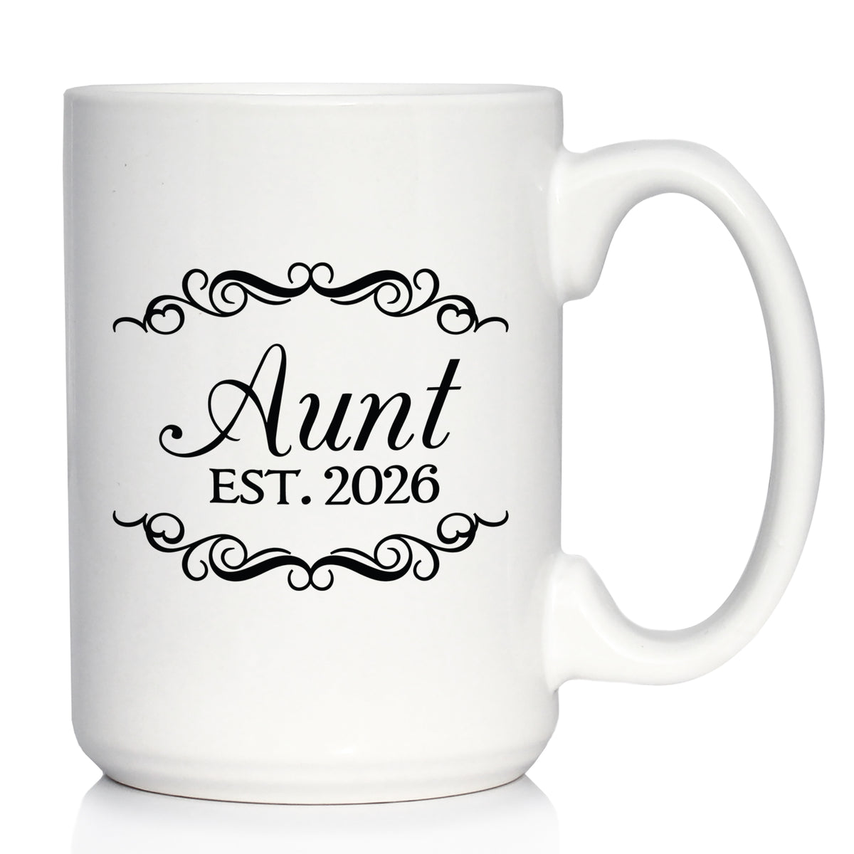Aunt Est 2026 - Coffee Mug - New Aunt Gift for First Time Aunts - Decorative White Ceramic Coffee Cup
