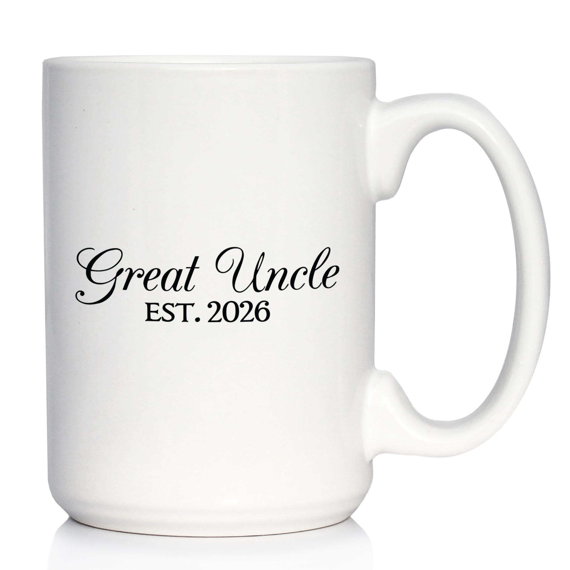 Great Uncle Est 2026 - Coffee Mug - New Great Uncle Gift for First Time Great Uncles - Decorative White Ceramic Coffee Cup