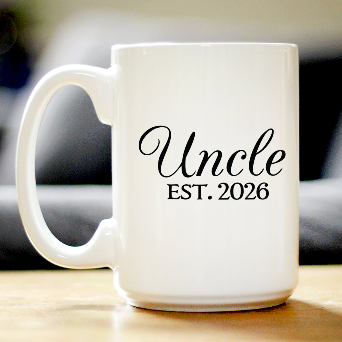 Uncle Est 2026 - Coffee Mug - New Uncle Gift for First Time Uncles - Decorative White Ceramic Coffee Cup