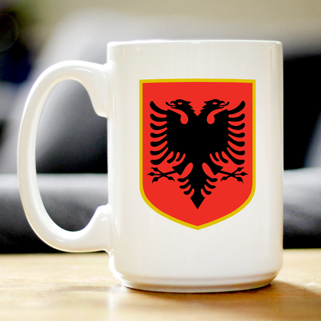 Albania Flag Coffee Mug - Country Pride Themed Drinking Decor and Gifts for Albanians