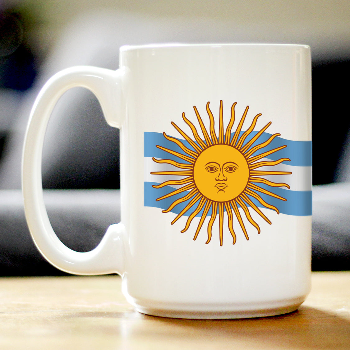 Argentina Flag Coffee Mug - Country Pride Themed Drinking Decor and Gifts for Argentinians