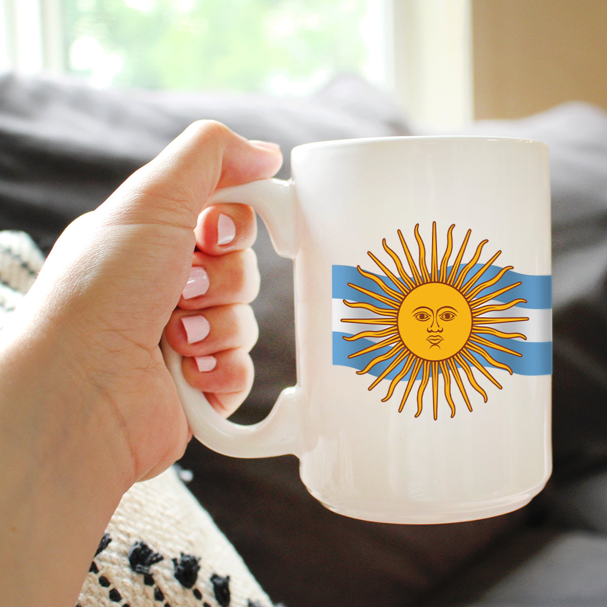 Argentina Flag Coffee Mug - Country Pride Themed Drinking Decor and Gifts for Argentinians