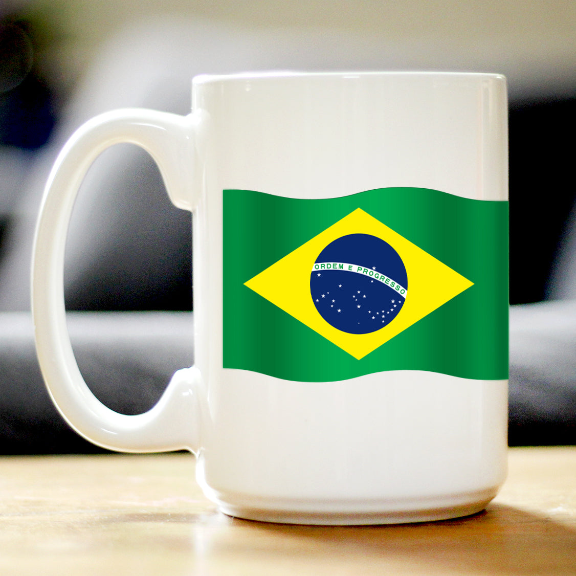 Brazil Flag Coffee Mug - Country Pride Themed Drinking Decor and Gifts for Brazilians