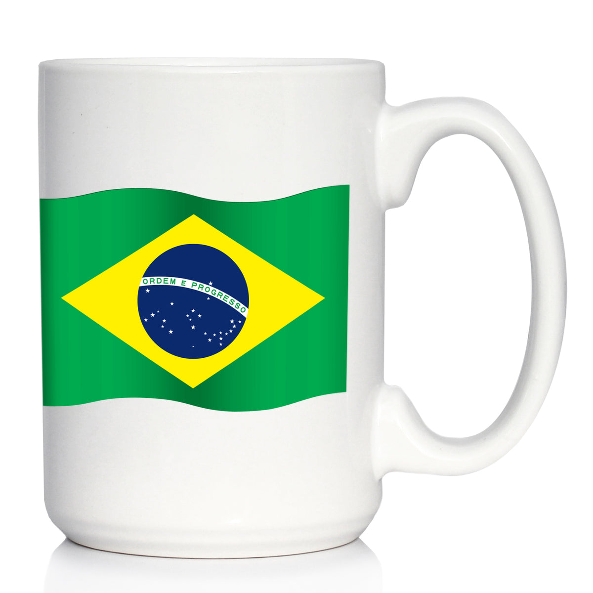 Brazil Flag Coffee Mug - Country Pride Themed Drinking Decor and Gifts for Brazilians