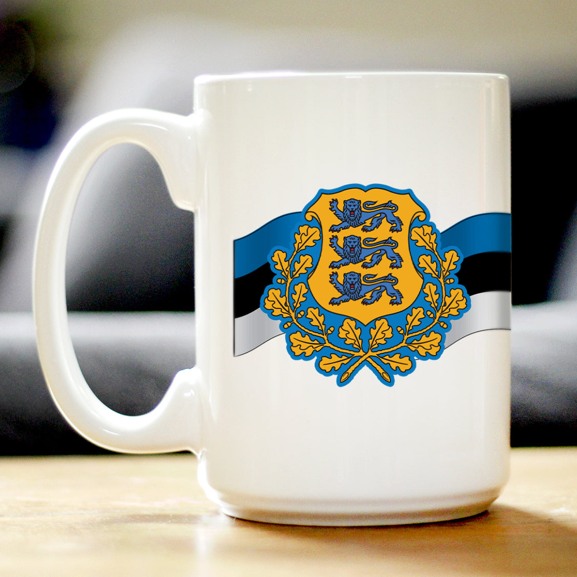 Estonia Flag Coffee Mug - Country Pride Themed Drinking Decor and Gifts for Estonians