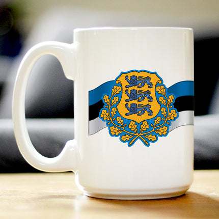 Estonia Flag Coffee Mug - Country Pride Themed Drinking Decor and Gifts for Estonians