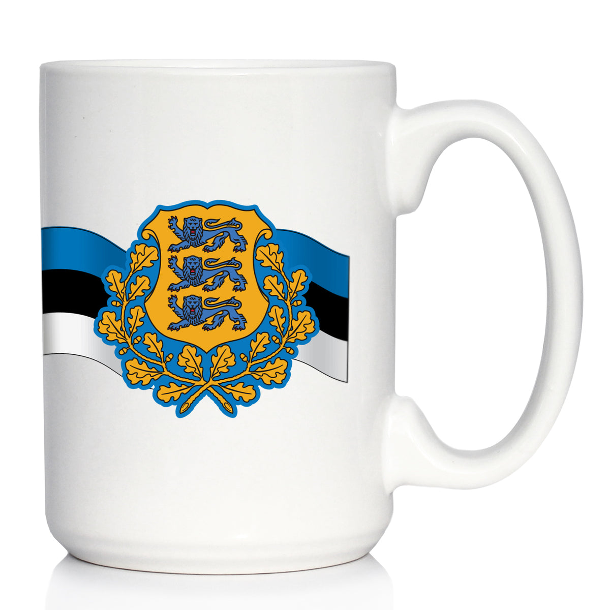 Estonia Flag Coffee Mug - Country Pride Themed Drinking Decor and Gifts for Estonians