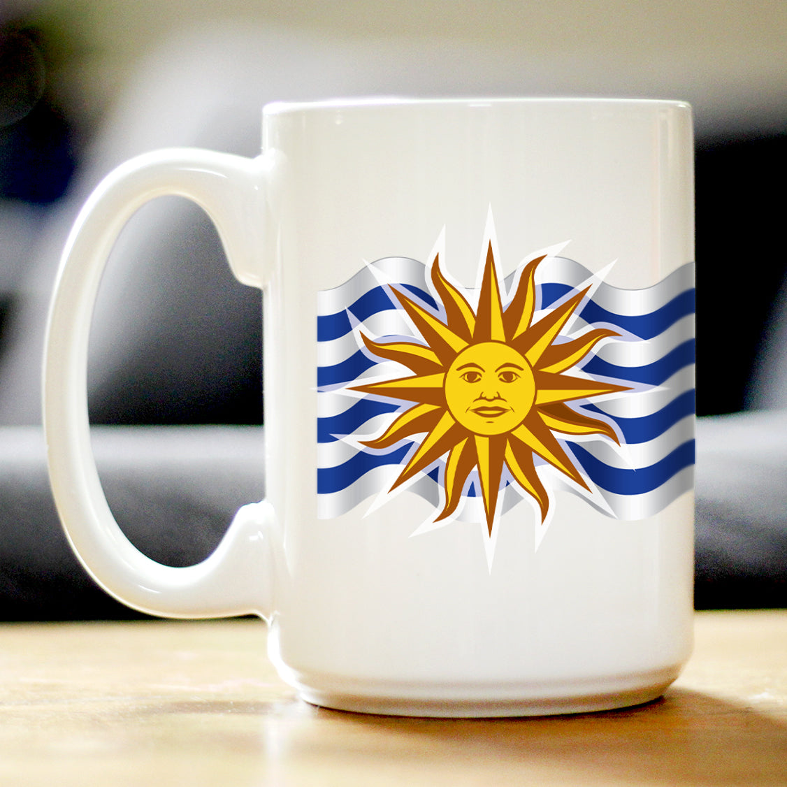 Uruguay Flag Coffee Mug - Country Pride Themed Drinking Decor and Gifts for Uruguayans