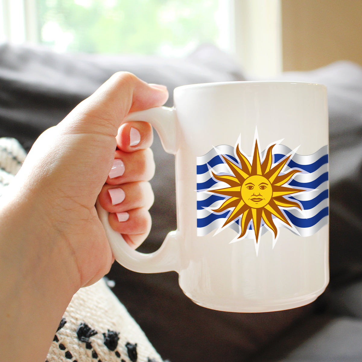 Uruguay Flag Coffee Mug - Country Pride Themed Drinking Decor and Gifts for Uruguayans