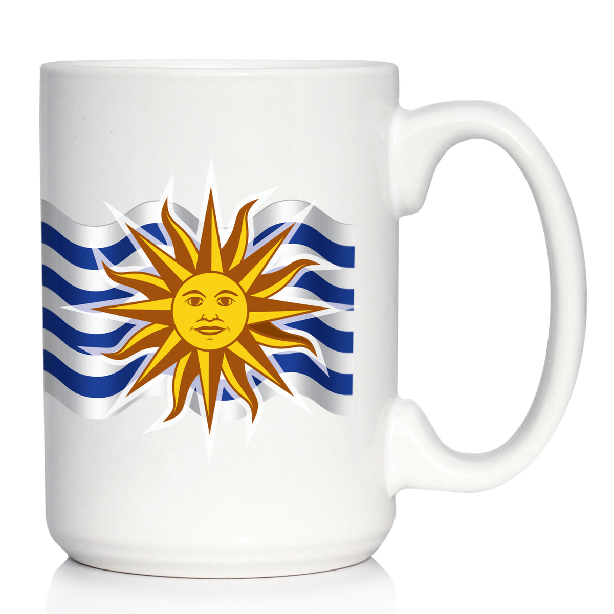 Uruguay Flag Coffee Mug - Country Pride Themed Drinking Decor and Gifts for Uruguayans