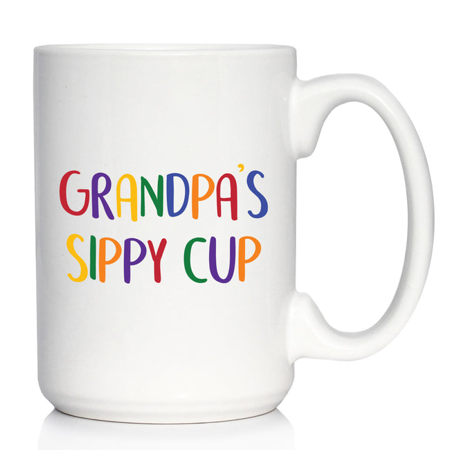 Grandpa's Sippy Cup - Coffee Mug Gift for Grandfathers - Fun Birthday Cups
