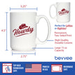 Howdy Coffee Mug Country Western Home Decor White Ceramic Coffee Cup
