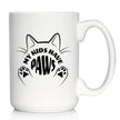 Kids Have Paws Cat Coffee Mug Gifts for Cat People White Ceramic Coffee Cup