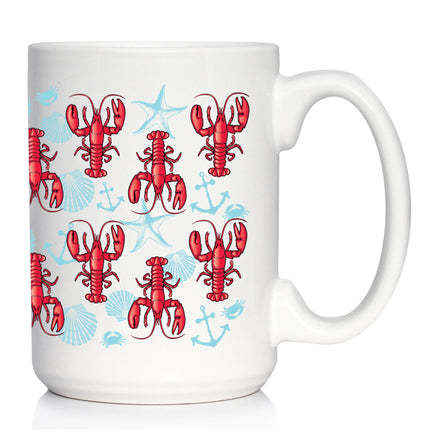 Lobster 2 Coffee Mug Lobster Gifts, Maine Souvenirs and Decor  White Ceramic Coffee Cup