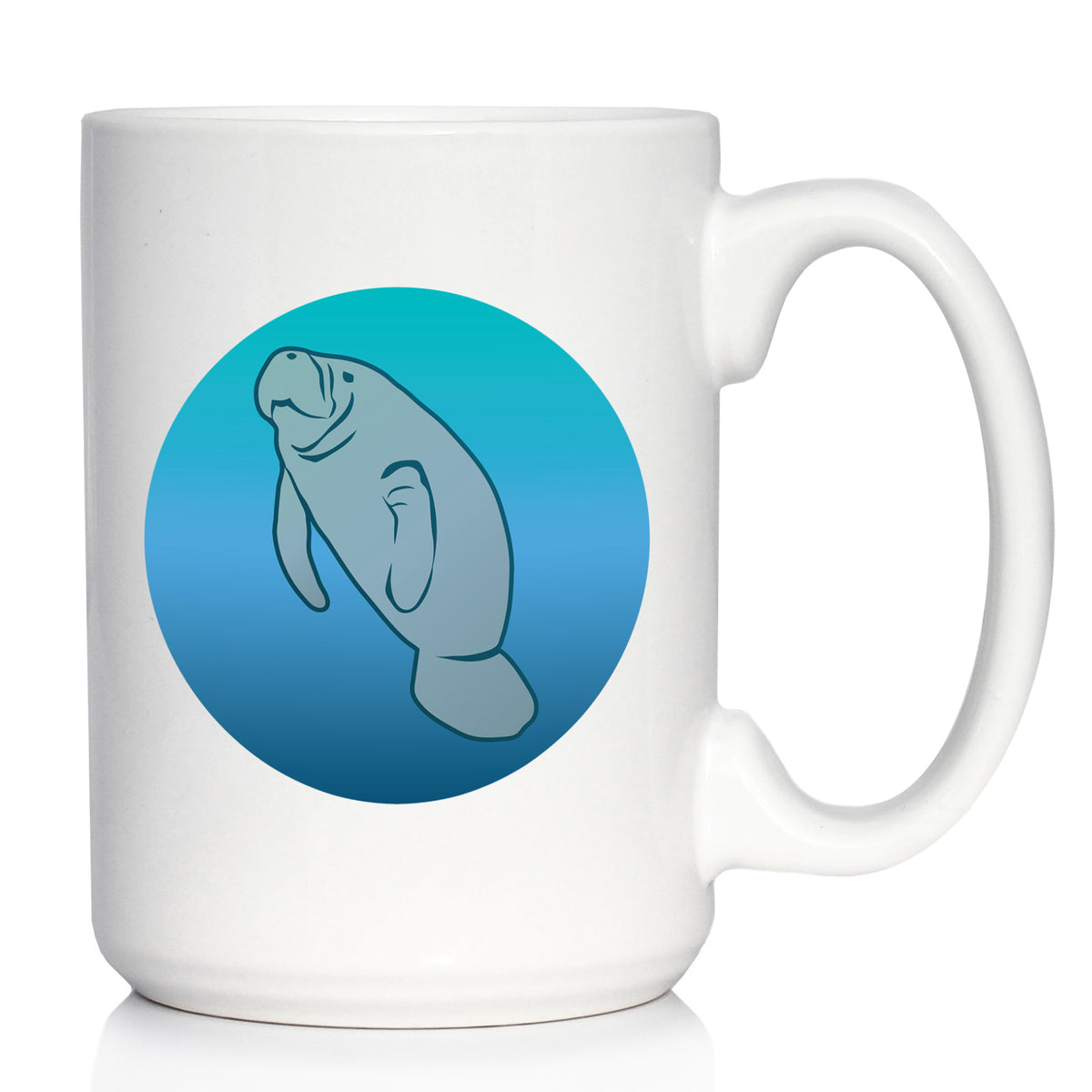 Manatee Coffee Mug - Cute Ocean Animals Themed Decor and Gifts for Sea Creature Lovers