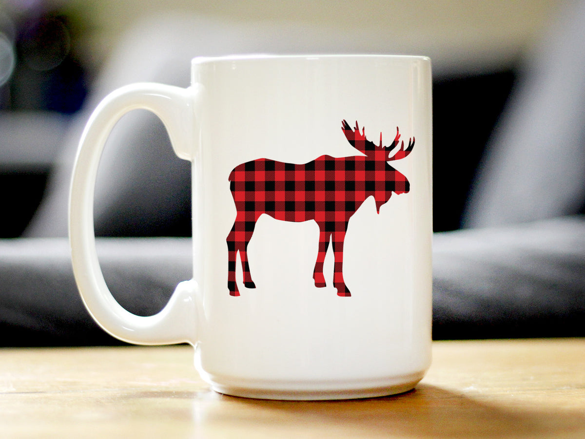 Moose Coffee Mug - Cabin Themed Gifts or Rustic Decor for Women and Men