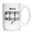 Music Is My Forte Coffee Mug - Funny Musician Gifts and Musical Accessories