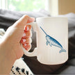 Narwhal Coffee Mug Cute Narwhal Gifts White Ceramic Coffee Cup
