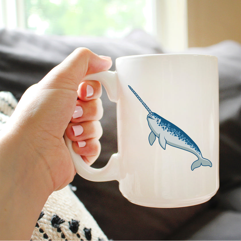 Narwhal Coffee Mug Cute Narwhal Gifts White Ceramic Coffee Cup