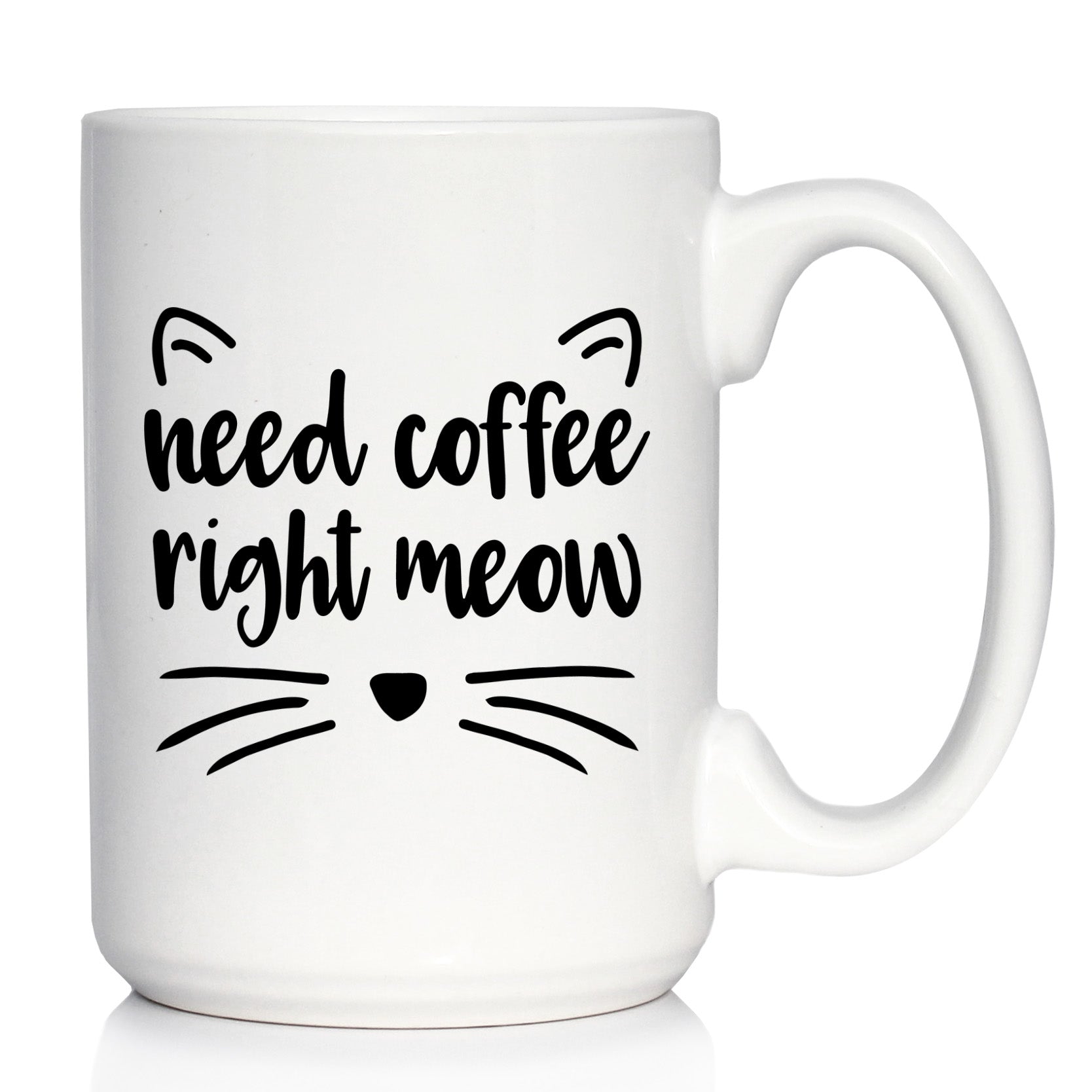 Need Coffee Right Meow - Funny Cat Themed Coffee Mug Gifts & Decor