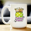 Pickleball Legend Coffee Mug Gifts for Picklers White Ceramic Coffee Cup