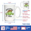 Pickleball Y'all Coffee Mug Funny Pickleball Gifts for Picklers White Ceramic Coffee Cup