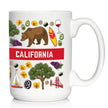 California Flag Pattern Coffee Mug California Gifts and Souvenirs White Ceramic Coffee Cup