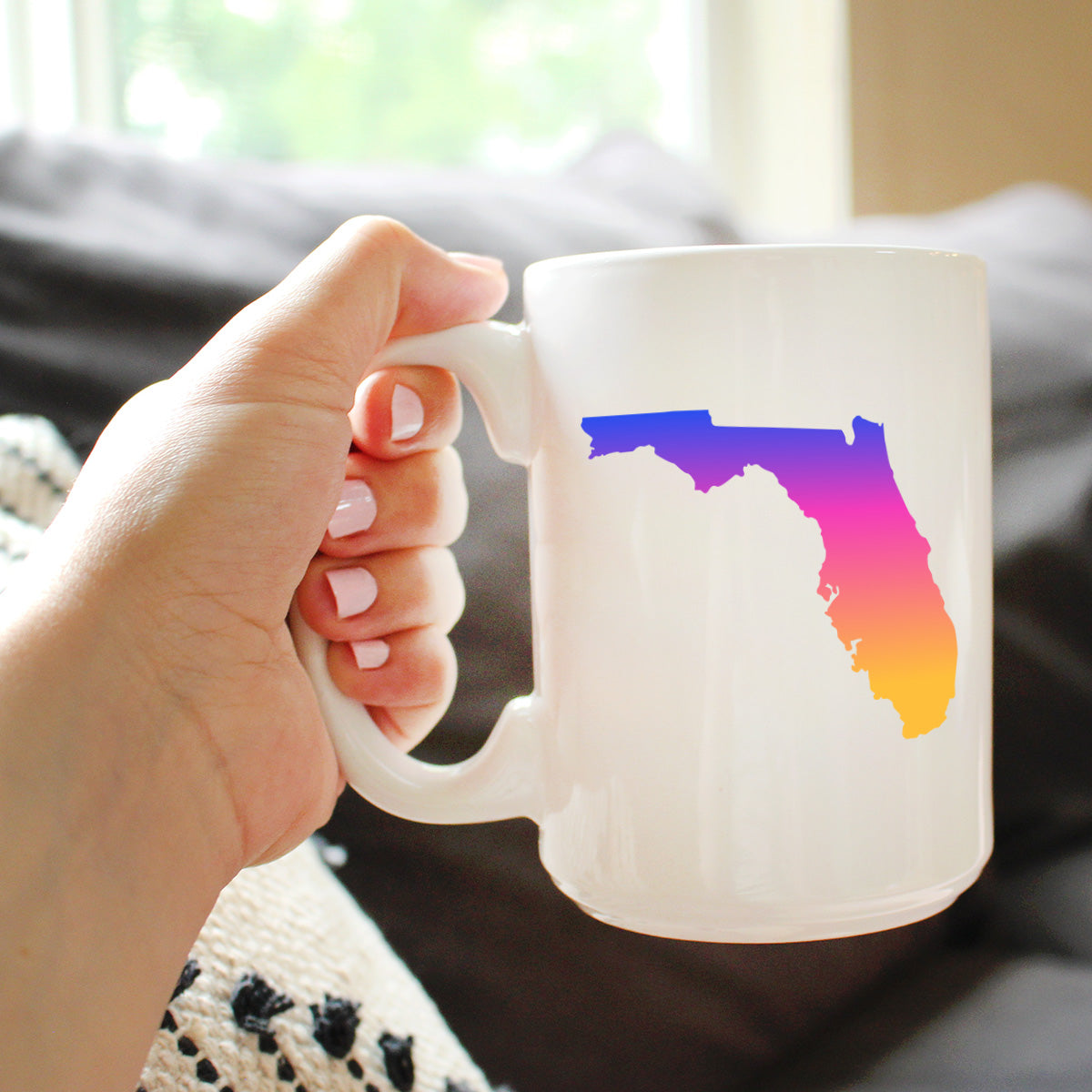 Florida State Outline Coffee Mug - State Themed Drinking Decor and Gifts for Floridian Women &amp; Men