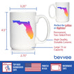 Florida State Outline Coffee Mug - State Themed Drinking Decor and Gifts for Floridian Women & Men