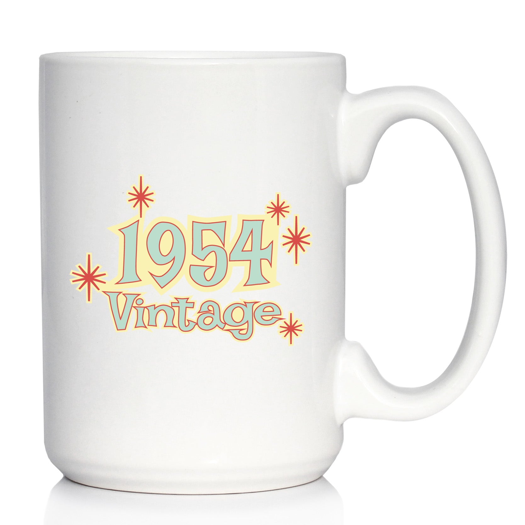 Vintage 1954 - Fun 72nd Birthday Coffee Mug Gifts for Men & Women Turning 72 - Retro Coffee Cups