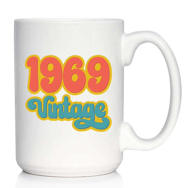 Vintage 1969 - Fun 57th Birthday Coffee Mug Gifts for Men & Women Turning 57 - Retro Coffee Cups