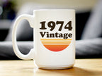 Vintage 1974 - Fun 52nd Birthday Coffee Mug Gifts for Men & Women Turning 52 - Retro Coffee Cups
