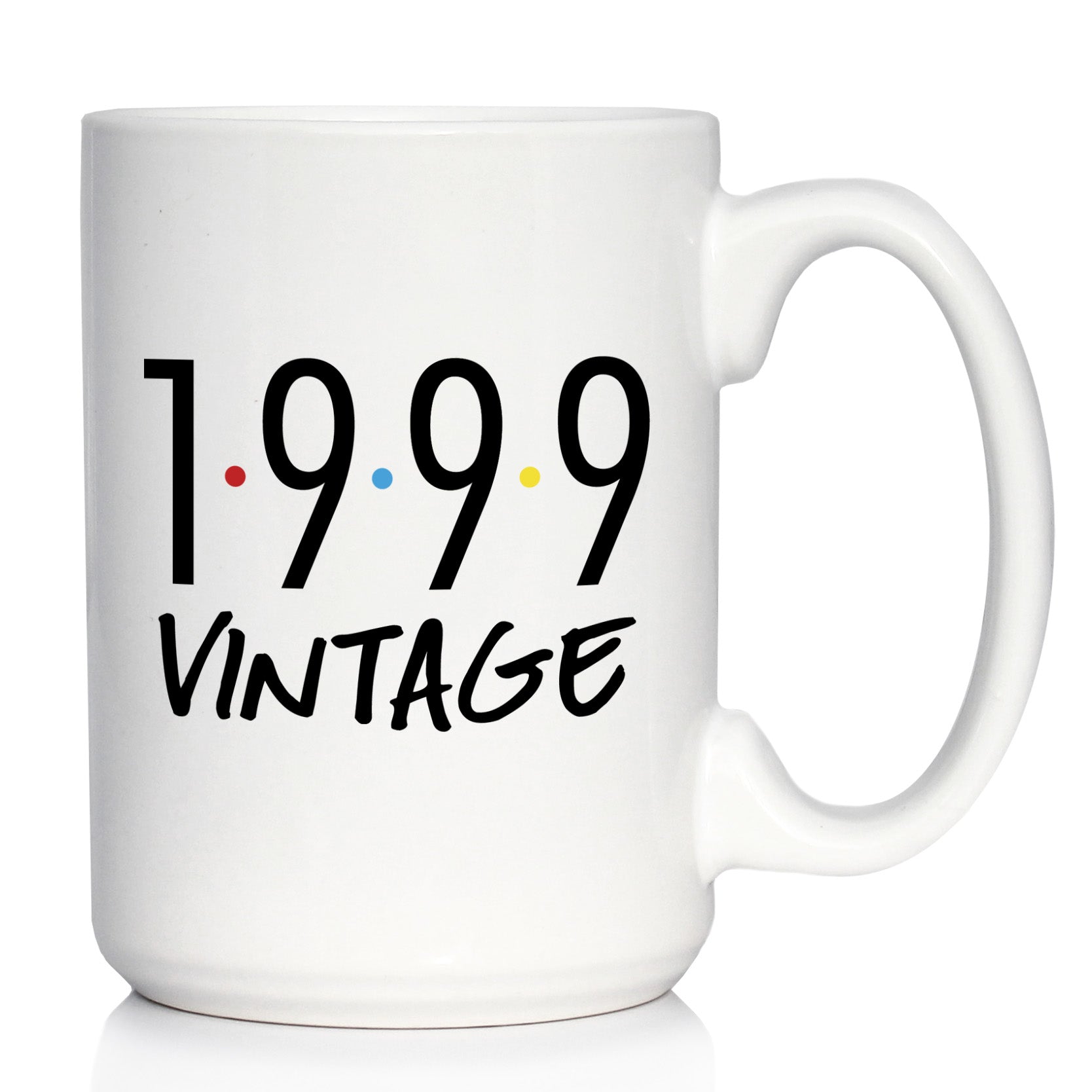 Vintage 1999 - Fun 25th Birthday Coffee Mug Gifts for Men & Women Turning 25 - Retro Coffee Cups