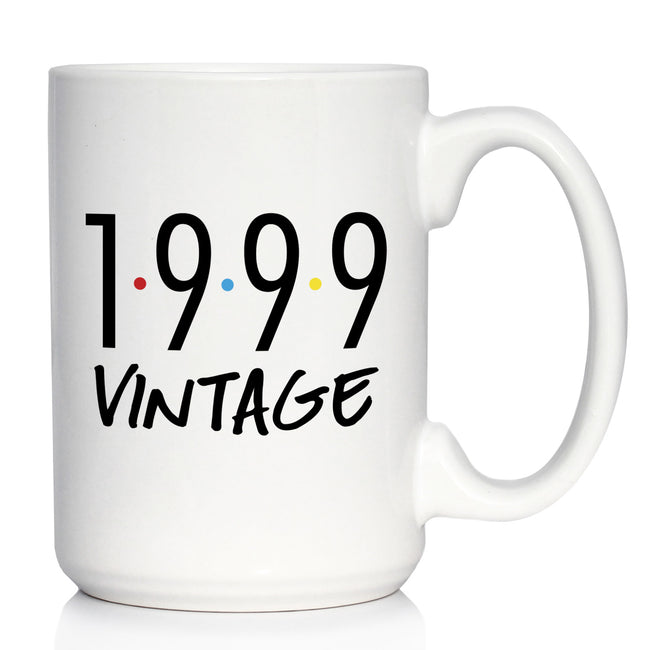 Vintage 1999 - Fun 27th Birthday Coffee Mug Gifts for Men & Women Turning 27 - Retro Coffee Cups