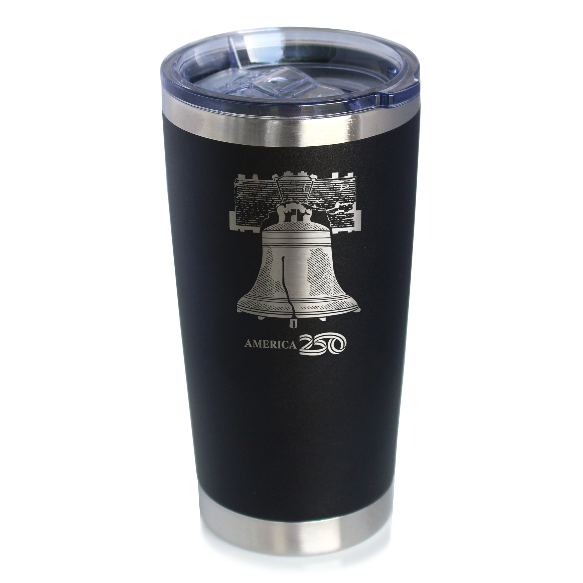 America 250 Liberty Bell Insulated Coffee Tumbler with Sliding Lid America250 Official for 250th Anniversary of the USA 20oz Stainless Steel Tumbler