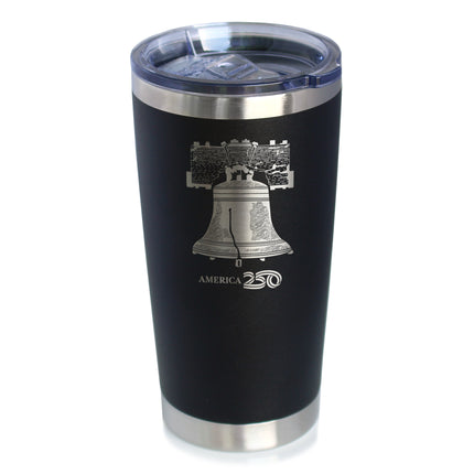 America 250 Liberty Bell Insulated Coffee Tumbler with Sliding Lid America250 Official for 250th Anniversary of the USA 20oz Stainless Steel Tumbler