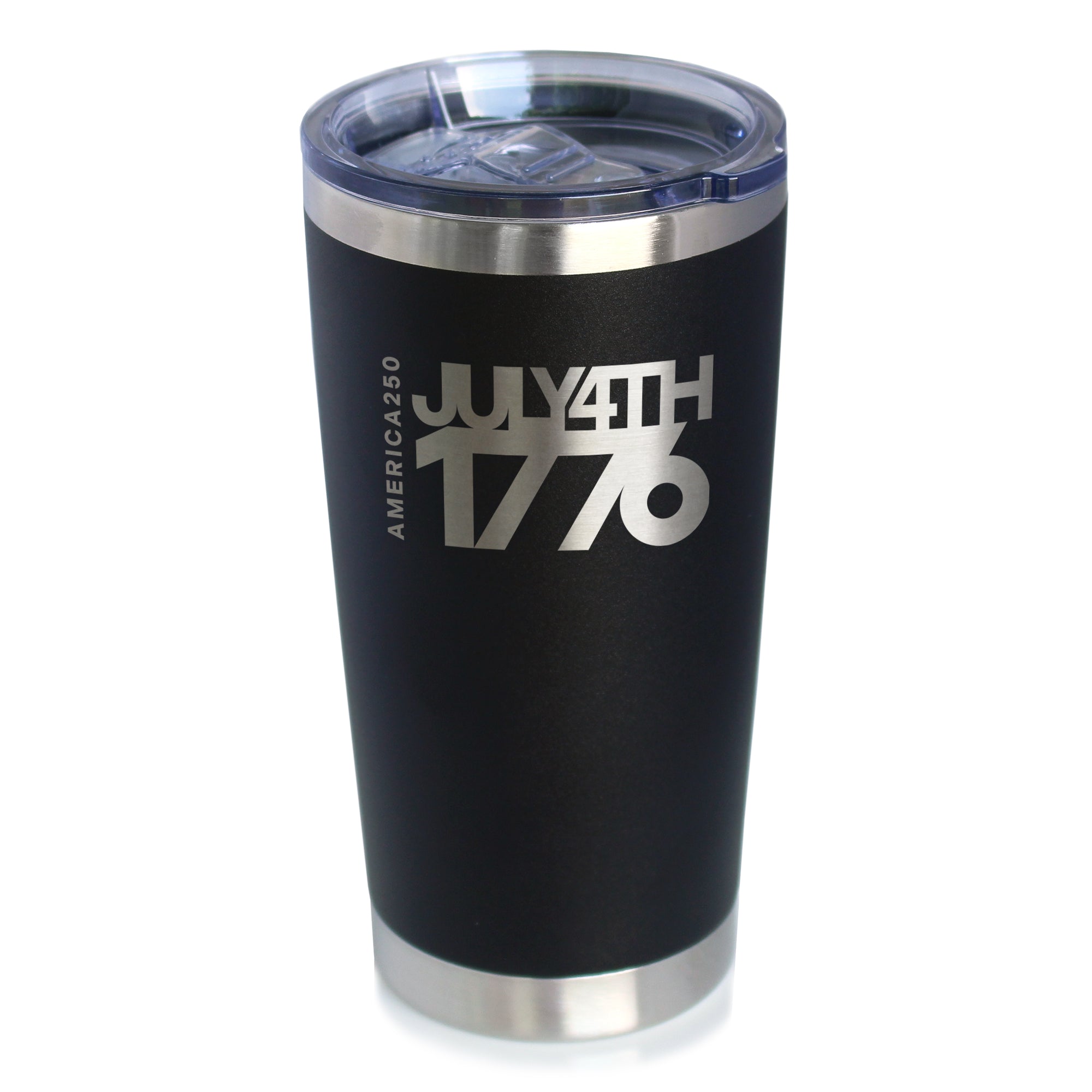 America 250 July 4 1776 Insulated Coffee Tumbler with Sliding Lid America250 Official for 250th Anniversary of the USA 20oz Stainless Steel Tumbler