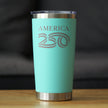 America 250 Logo Insulated Coffee Tumbler with Sliding Lid America250 Official for 250th Anniversary of the USA 20oz Stainless Steel Tumbler