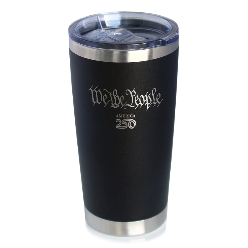 America 250 We the People Insulated Coffee Tumbler with Sliding Lid America250 Official for 250th Anniversary of the USA 20oz Stainless Steel Tumbler