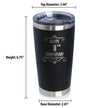 Happy 1st Anniversary Gifts Insulated Coffee Tumbler with Sliding Lid 1 Year Anniversary Art Deco Party Decor 20oz Stainless Steel Tumbler