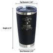Happy 5th Anniversary Gifts Insulated Coffee Tumbler with Sliding Lid 5 Year Anniversary Art Deco Party Decor 20oz Stainless Steel Tumbler