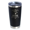 Happy 5th Anniversary Gifts Insulated Coffee Tumbler with Sliding Lid 5 Year Anniversary Art Deco Party Decor 20oz Stainless Steel Tumbler