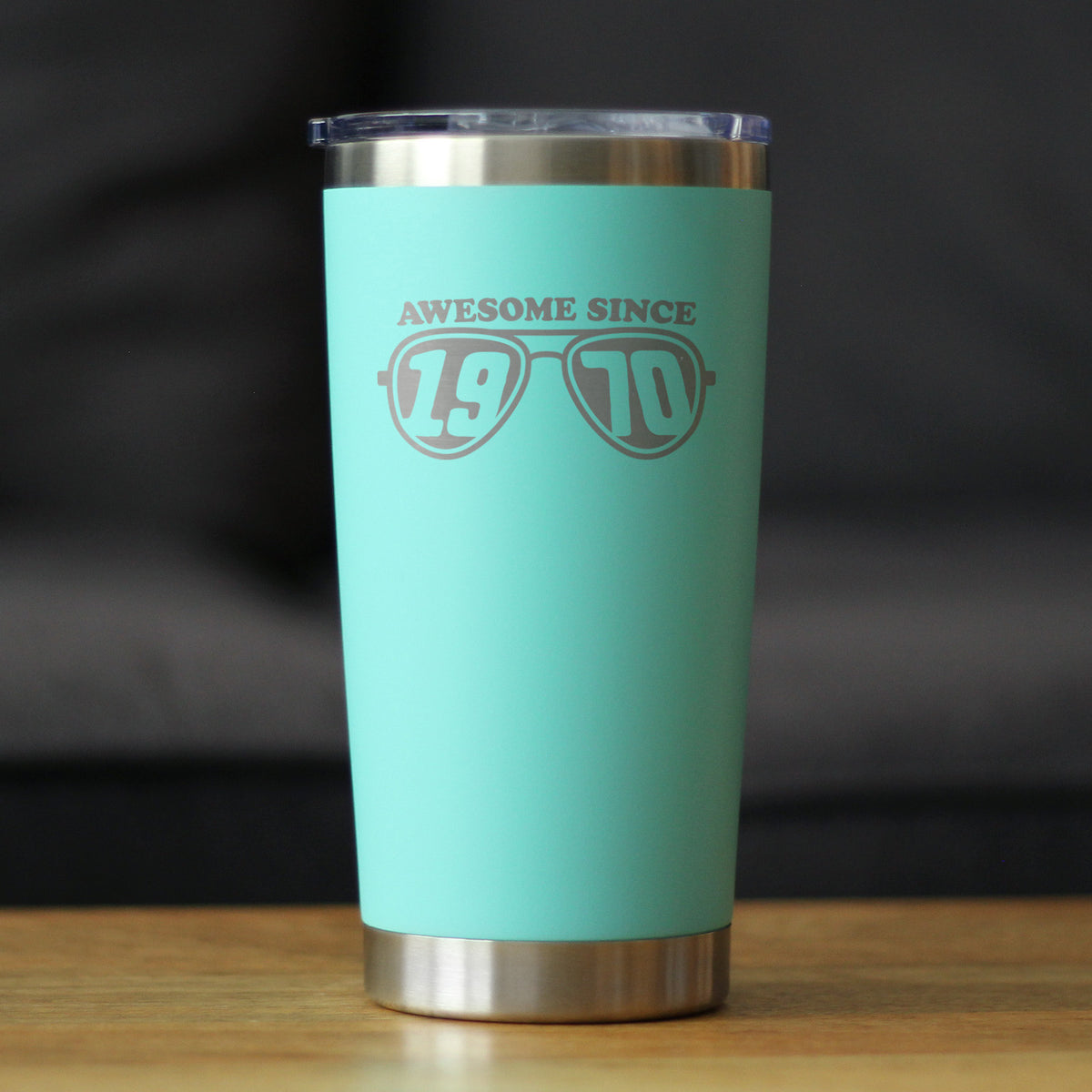 Awesome Since 1970 Insulated Coffee Tumbler with Sliding Lid 55th Birthday Gift Ideas 20oz Stainless Steel Tumbler