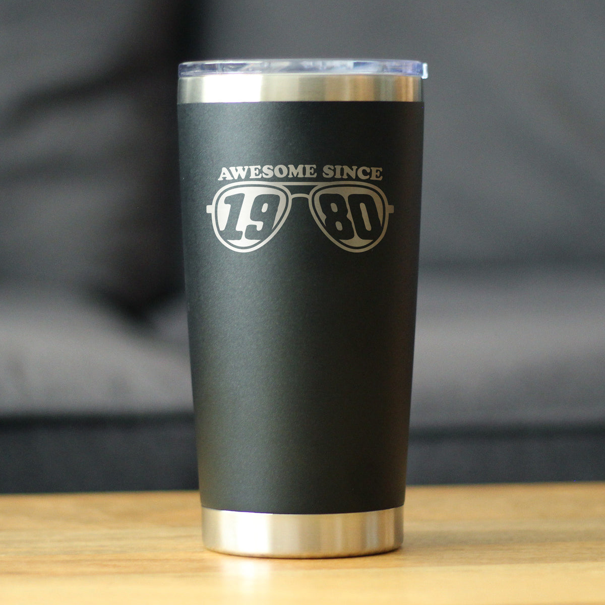 Awesome Since 1980 Insulated Coffee Tumbler with Sliding Lid 45th Birthday Gift Ideas 20oz Stainless Steel Tumbler