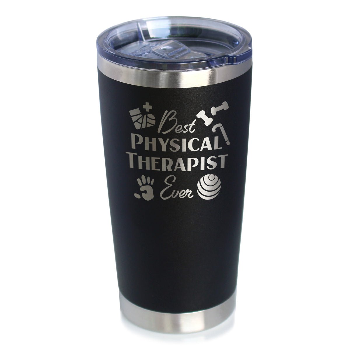 Best Physical Therapist - Insulated Coffee Tumbler Cup with Sliding Lid - Stainless Steel Insulated Mug - Physical Therapy Gifts