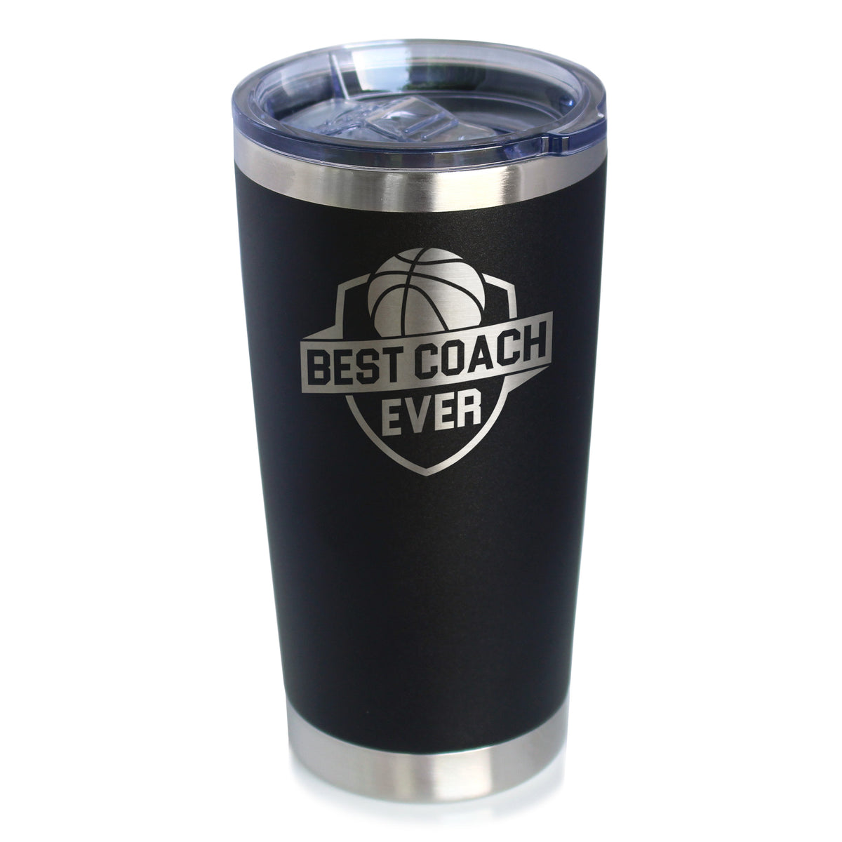 Basketball Coach Gifts for Coaches Insulated Coffee Tumbler with Sliding Lid Best Coach Ever 20oz Stainless Steel Tumbler