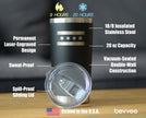 Chicago Flag - Insulated Coffee Tumbler Cup with Sliding Lid - Stainless Steel Travel Mug - Windy City Gifts for Women and Men